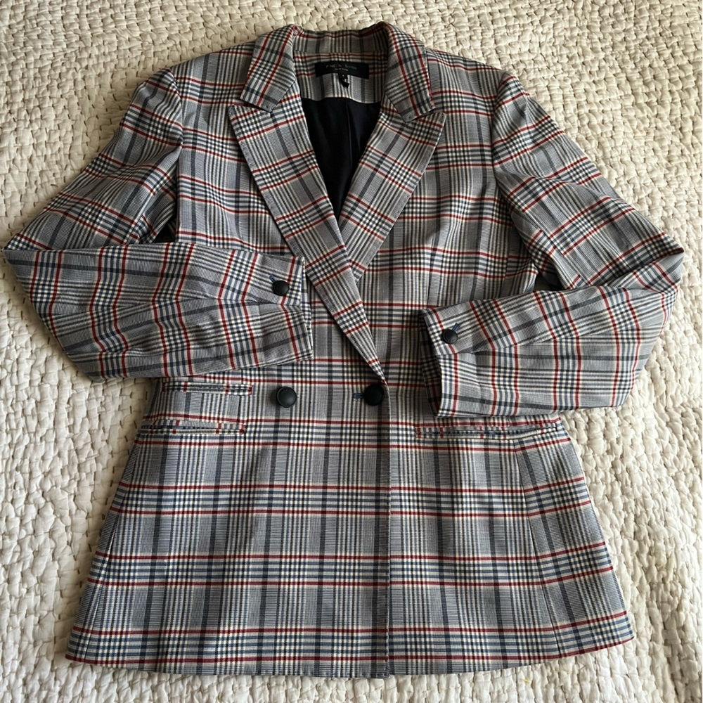 Rag and bone Double-Breasted Plaid Blazer size 4